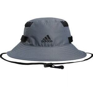 Adidas Victory III Bucket Hat Cap Grey Black Mens OSFA New Fast Shipping